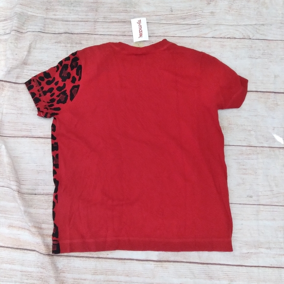 Anne Klein red leopard sweater sz L NWT - Picture 4 of 5